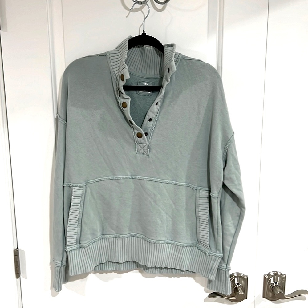Aerie mint green XS oh snap sweatshirt